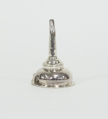 Lot 223 - A George III silver wine funnel, marks rubbed,...