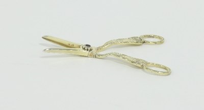 Lot 230 - A pair of Regency silver gilt grape scissors,...