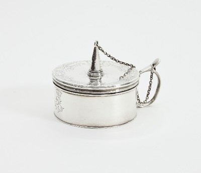 Lot 233 - A George II silver bougie box, Ayme Videau,...