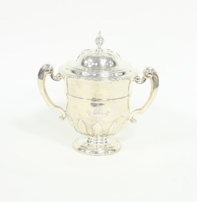 Lot 244 - A silver two-handled cup and cover, Sebastian...