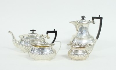 Lot 252 - A silver four-piece tea and coffee service,...