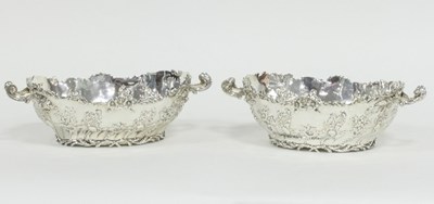 Lot 283 - A pair of silver baskets, G & Co., London 1944,...