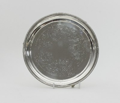 Lot 326 - A Victorian circular silver salver, GMJ,...