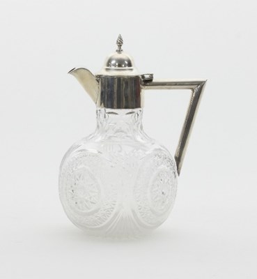 Lot 330 - A silver mounted claret jug, Chester 1901, the...