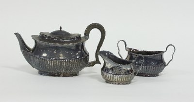 Lot 339 - A Victorian three-piece silver teaset, Edward...