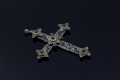 Lot 413 - Bishop Webb's Cross, a gem set Orthodox cross...