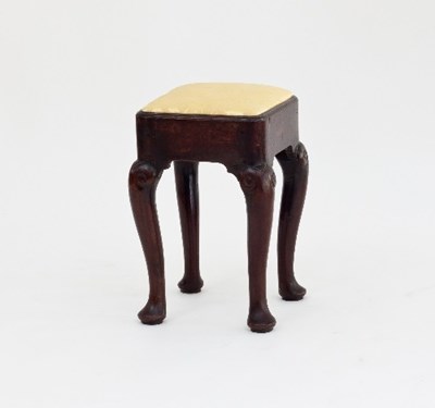 Lot 523 - A small George II 18th Century walnut stool...