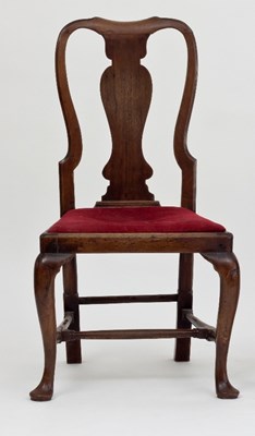 Lot 525 - A George II 18th Century walnut chair with...