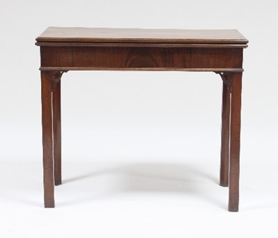 Lot 575 - A George III mahogany card table, the...