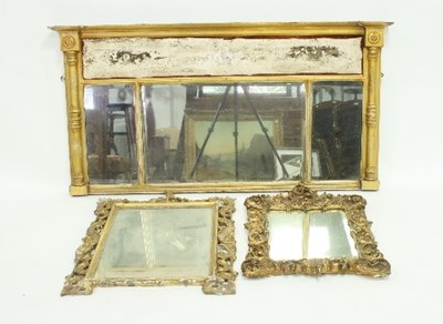 Lot 579 - Three plaster-gilt mirrors, a plaster-gilt...