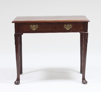 Lot 596 - A George II mahogany one-drawer side table on...