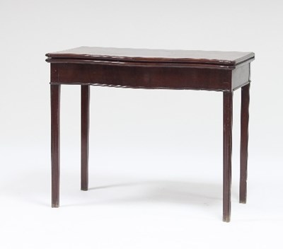 Lot 610 - A George III mahogany serpentine card table...