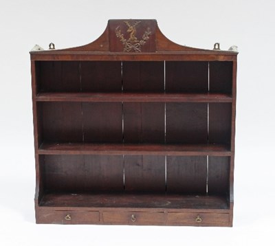 Lot 718 - A set of Regency mahogany wall shelves, the...