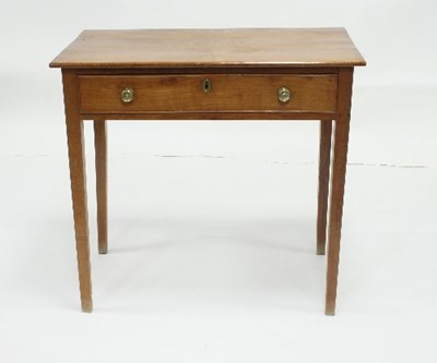 Lot 732 - A rectangular fruitwood table fitted a drawer,...