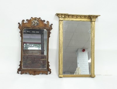 Lot 738 - A Regency gilt painted mirror, with ball...