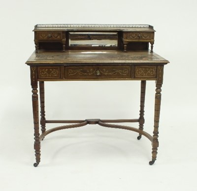 Lot 757 - A lady's Edwardian inlaid writing table by...