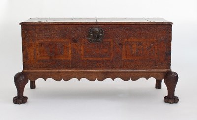 Lot 773 - A 17th Century Adige cedar marriage chest, the...