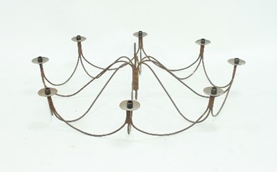 Lot 818 - A very large eight-light chandelier of...