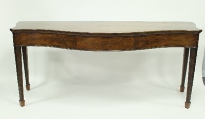 Lot 826 - A George III style mahogany serving table, the...