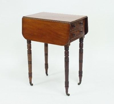 Lot 828 - A 19th Century mahogany Pembroke work table,...