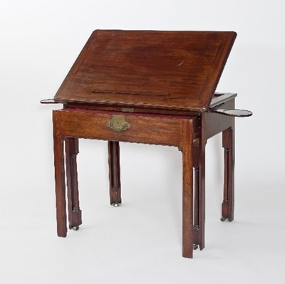 Lot 841 - A George III mahogany architect's table, the...