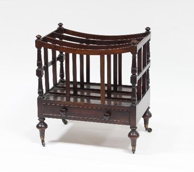 Lot 844 - A Regency rosewood Canterbury, fitted a single...