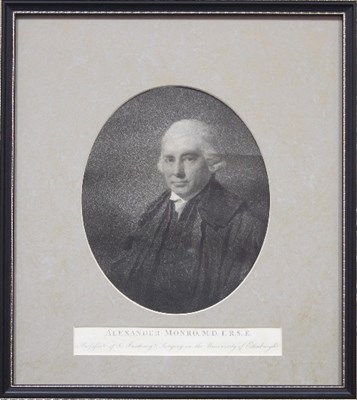 Lot 871 - Dr Alexander Monro MD FRSC/Engraving, 20cm x...