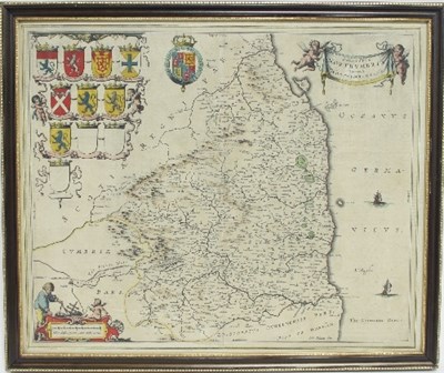 Lot 877 - Johannes Blaeu/Northumberland/coloured...