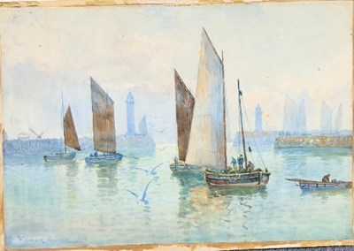 Lot 925 - Frank Rousse/Fishing Boats in a Harbour/a...