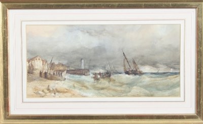 Lot 931 - Attributed to John Salmon/Fishing Boats in a...