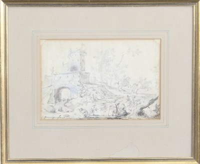 Lot 932 - E Garemipi/Horsemen near a Bridge/signed and...