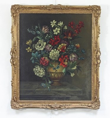 Lot 964 - Moet/Still Life of Summer Flowers in a...