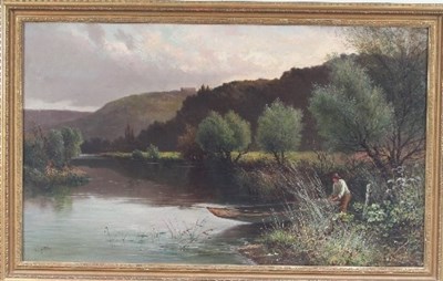 Lot 976 - A Adams/Fisherman Pushing on a River with...