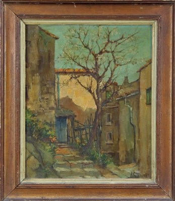 Lot 989 - A Sengier/House on the Cote d'Azur/signed/oil...