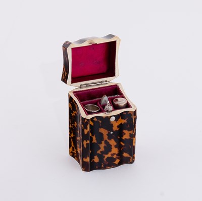 Lot 5 - A Regency tortoiseshell necessaire of knife...