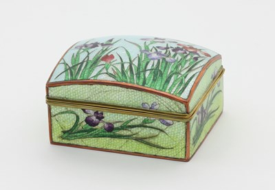 Lot 37 - A 20th Century cloisonne enamel and marquetry...