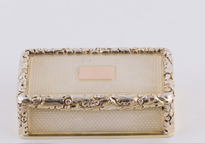 Lot 54 - A William IV silver gilt snuff box, Charles...