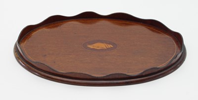 Lot 77 - A 19th Century card tray with wavy border and...