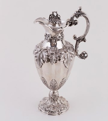 Lot 140 - A Victorian silver claret jug, Henry Wilkinson...