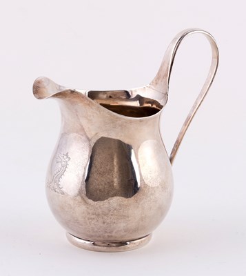 Lot 147 - An Irish silver jug, Dublin 1793, of baluster...