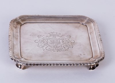 Lot 150 - An Irish silver card waiter, Robert Calderwood,...