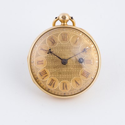 Lot 186 - A George IV 18ct gold cased pocket watch, the...