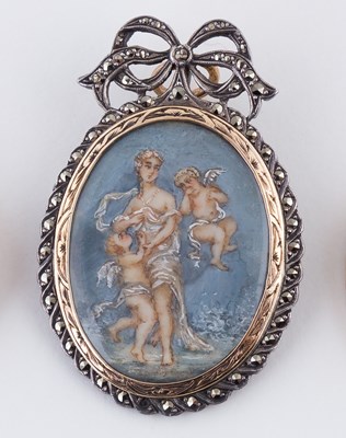 Lot 189 - An oval miniature depicting Venus attended by...