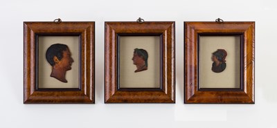 Lot 192 - Three wax relief portraits: Arthur Wellesley,...