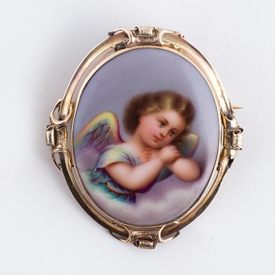 Lot 256 - Late 19th Century School/Cherub among...