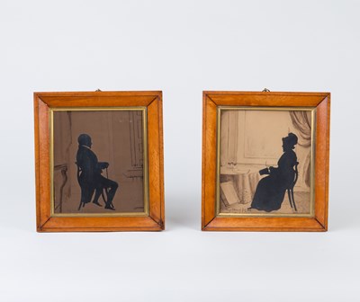 Lot 275 - Augustin Edouart/Pair of Silhouettes/dated...