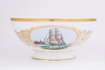 Lot 298A - An opaque glass bowl, 19th Century, the front...