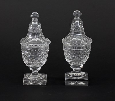 Lot 303 - A pair of early 19th Century cut glass...