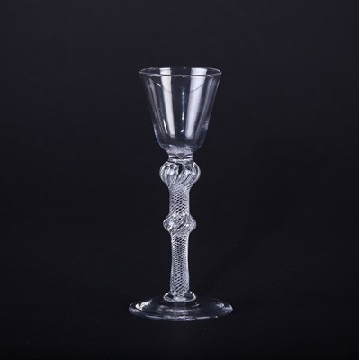 Lot 342 - A George II wine glass with double knop...