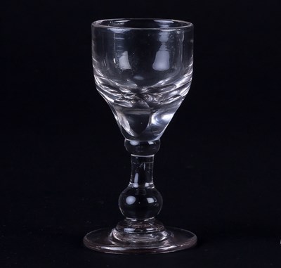 Lot 368 - A Victorian wine glass, with ogee bowl and...